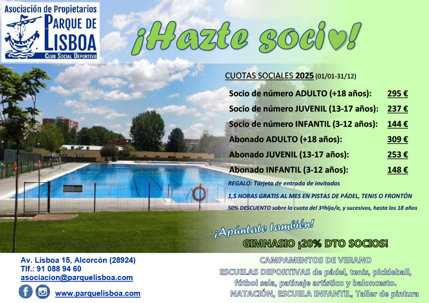 cuotas socios 25